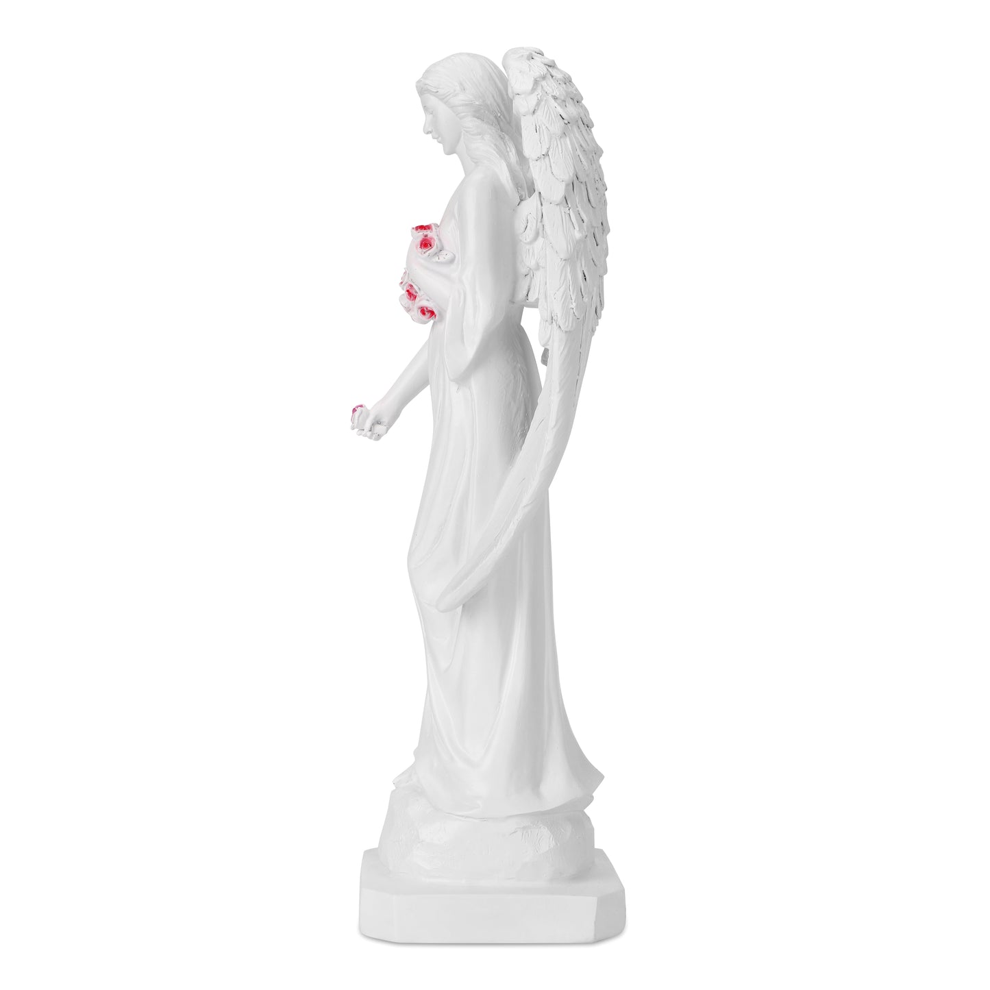 Guardian Angel with High-Power Solar Spotlight (Closed Wings)