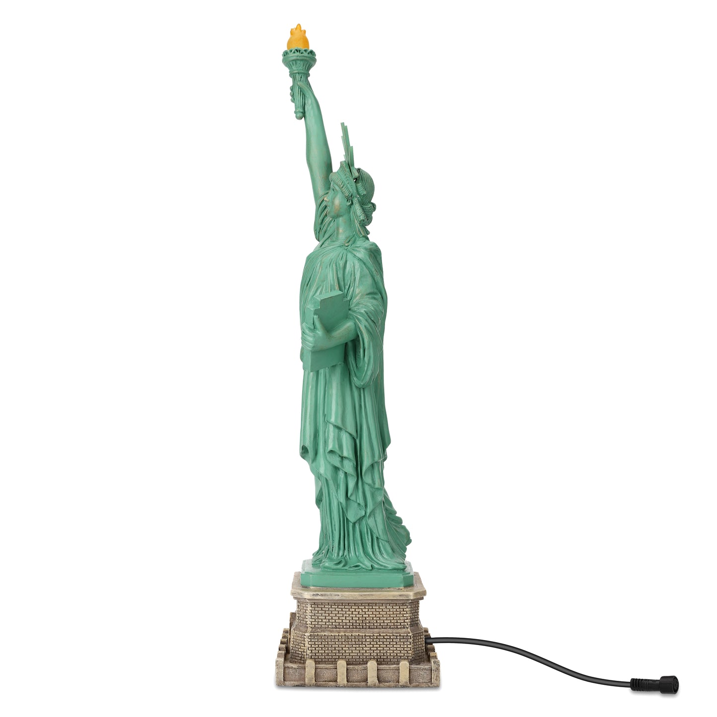 Statue of Liberty with High-Power Solar Spotlight
