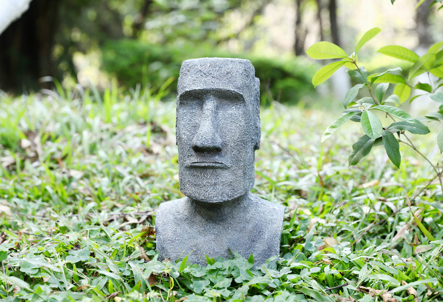 Easter Island Head with High-Power Solar Spotlight