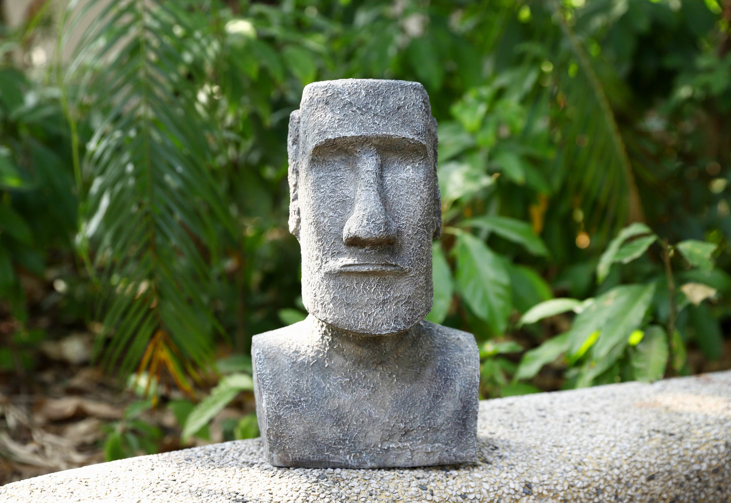 Easter Island Head with High-Power Solar Spotlight
