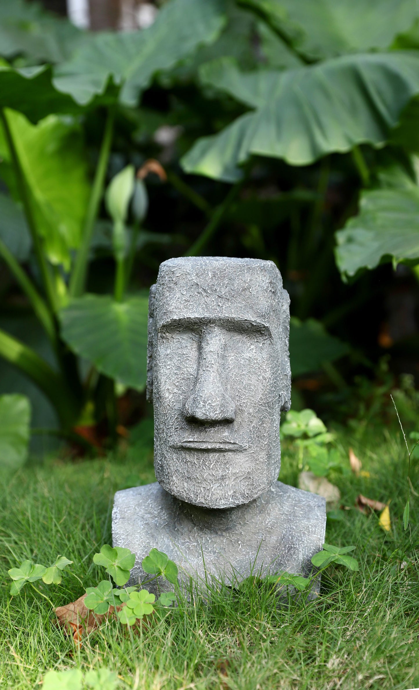 Easter Island Head with High-Power Solar Spotlight