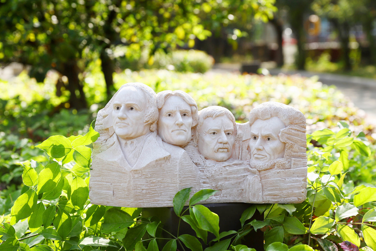 Mt. Rushmore with High-Power Solar Spotlight