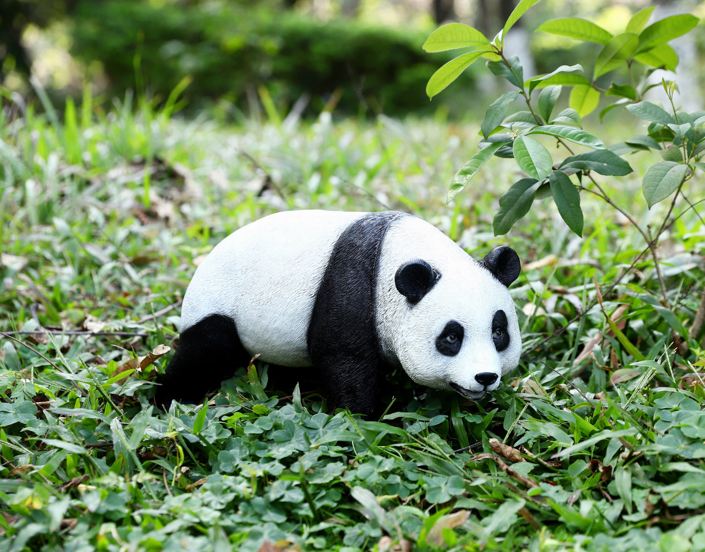 Panda Statue with High-Power Solar Spotlight