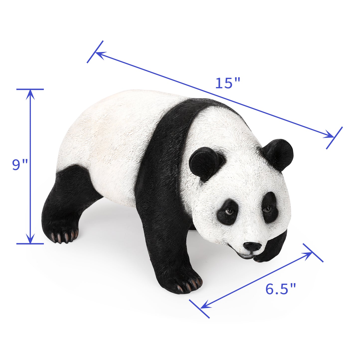 Panda Statue with High-Power Solar Spotlight