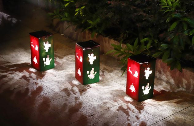 Solar Decorative Portable Lantern - Christmas