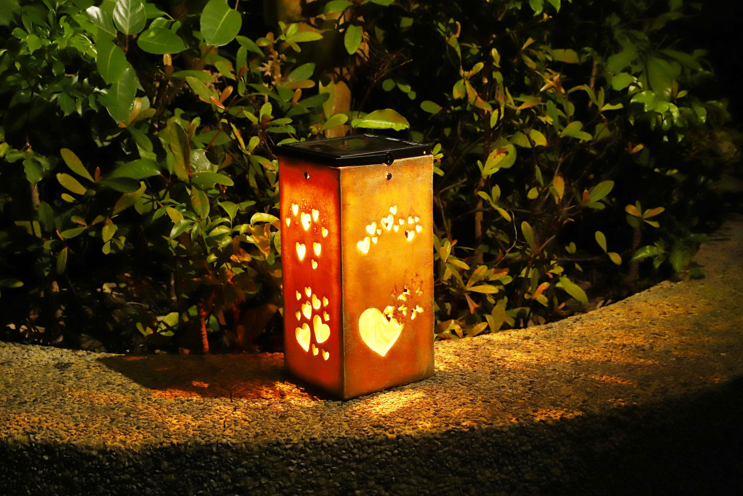 Solar Decorative Portable Lantern - Hearts