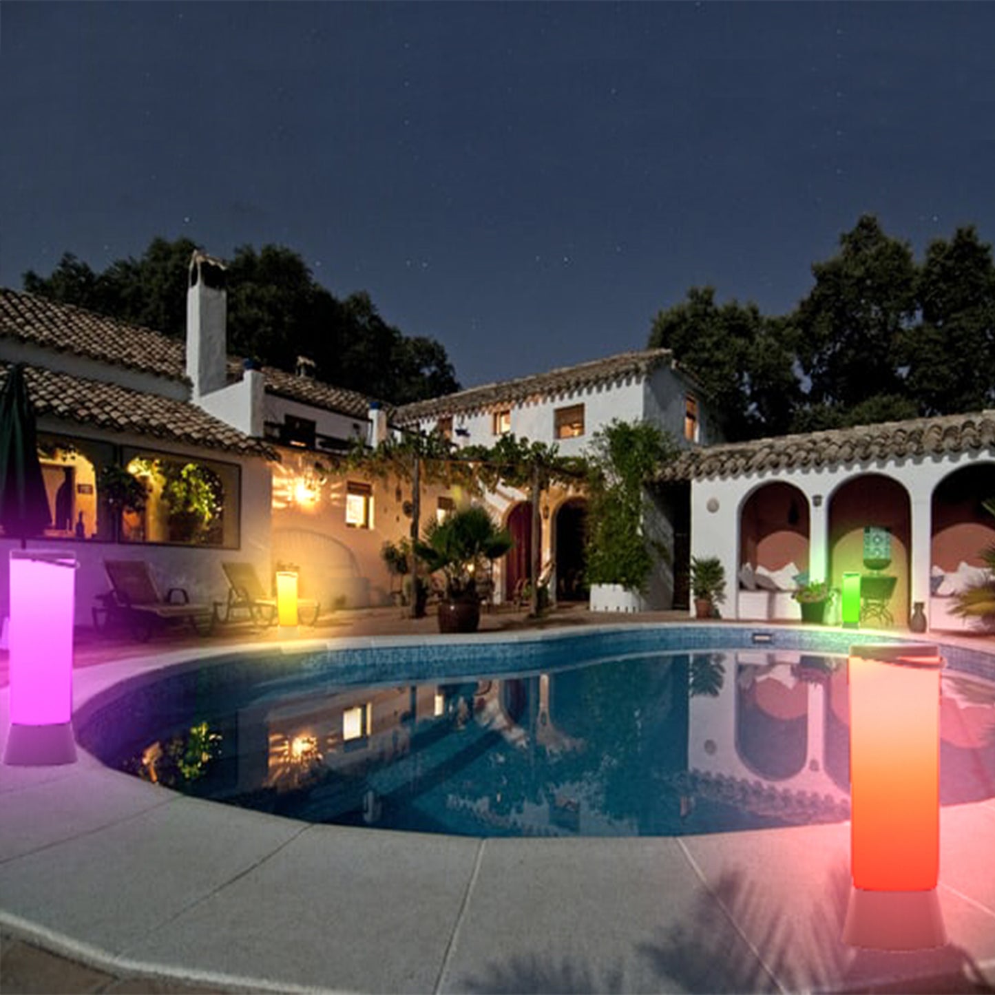 Solar Multicolor Portable Garden and Path Light