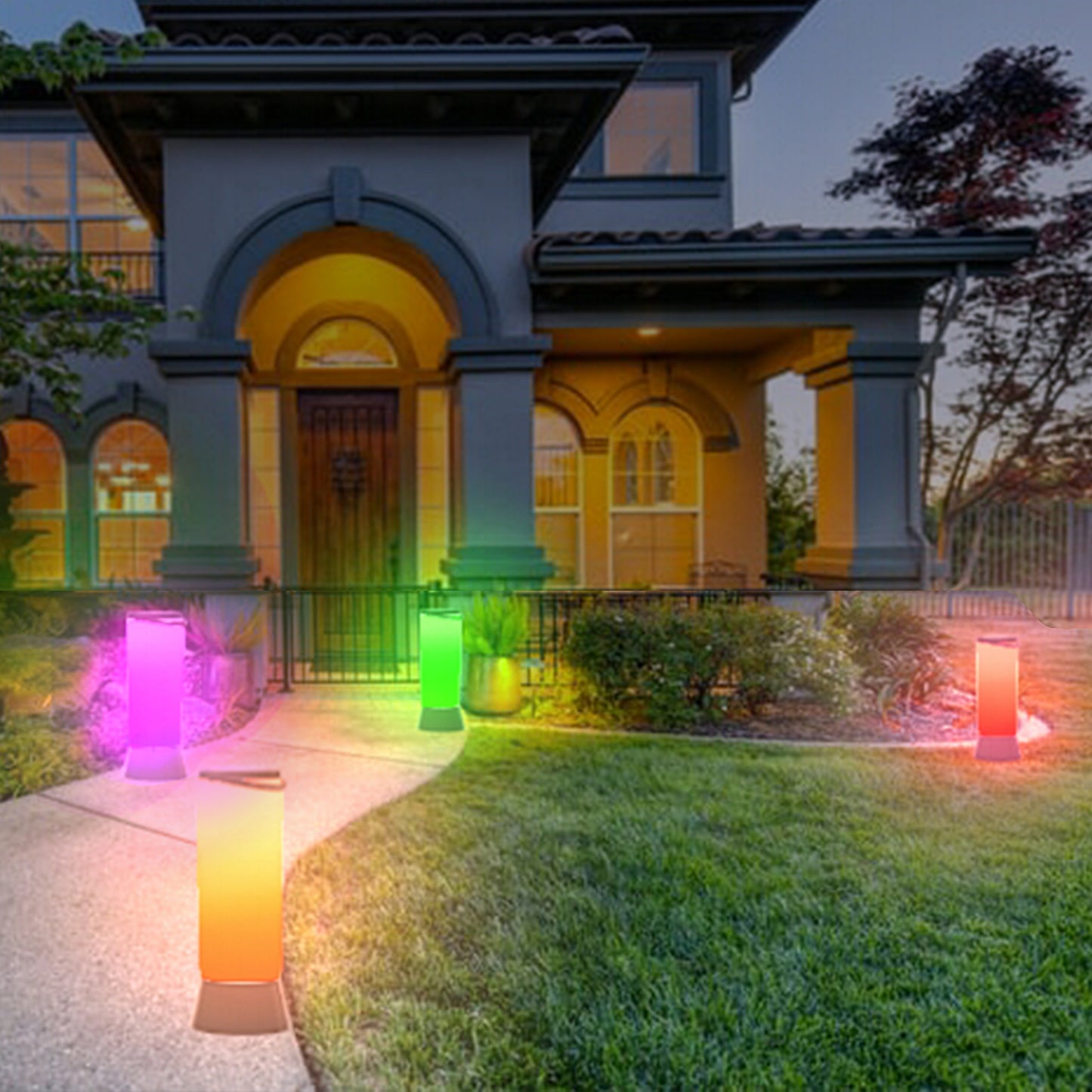 Solar Multicolor Portable Garden and Path Light