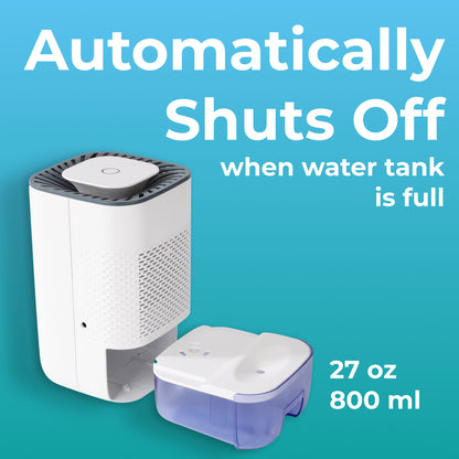 Techko Room Dehumidifier for the Home Basement Closet Bathroom – 800mL Capacity