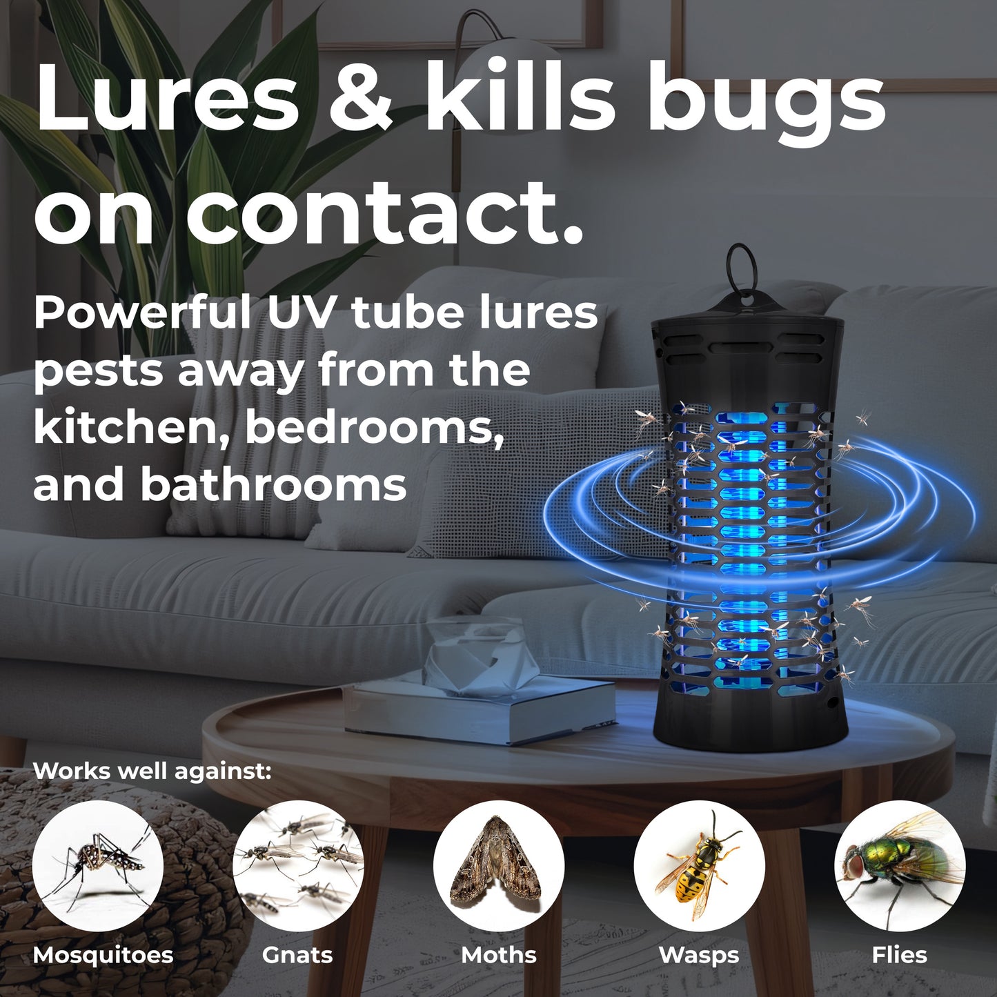 Indoor Bug Zapper with High-Powered UV Tube