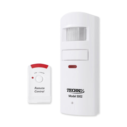 Techko Wall Motion Sensing Security Alarm with Remote Control