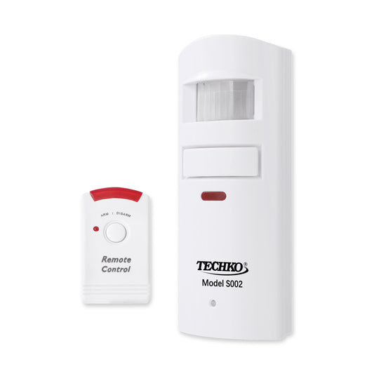 Techko Wall Motion Sensing Security Alarm with Remote Control