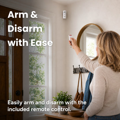 Techko Wall Motion Sensing Security Alarm with Remote Control