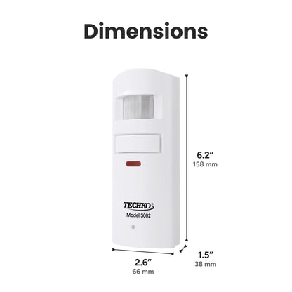 Techko Wall Motion Sensing Security Alarm with Remote Control