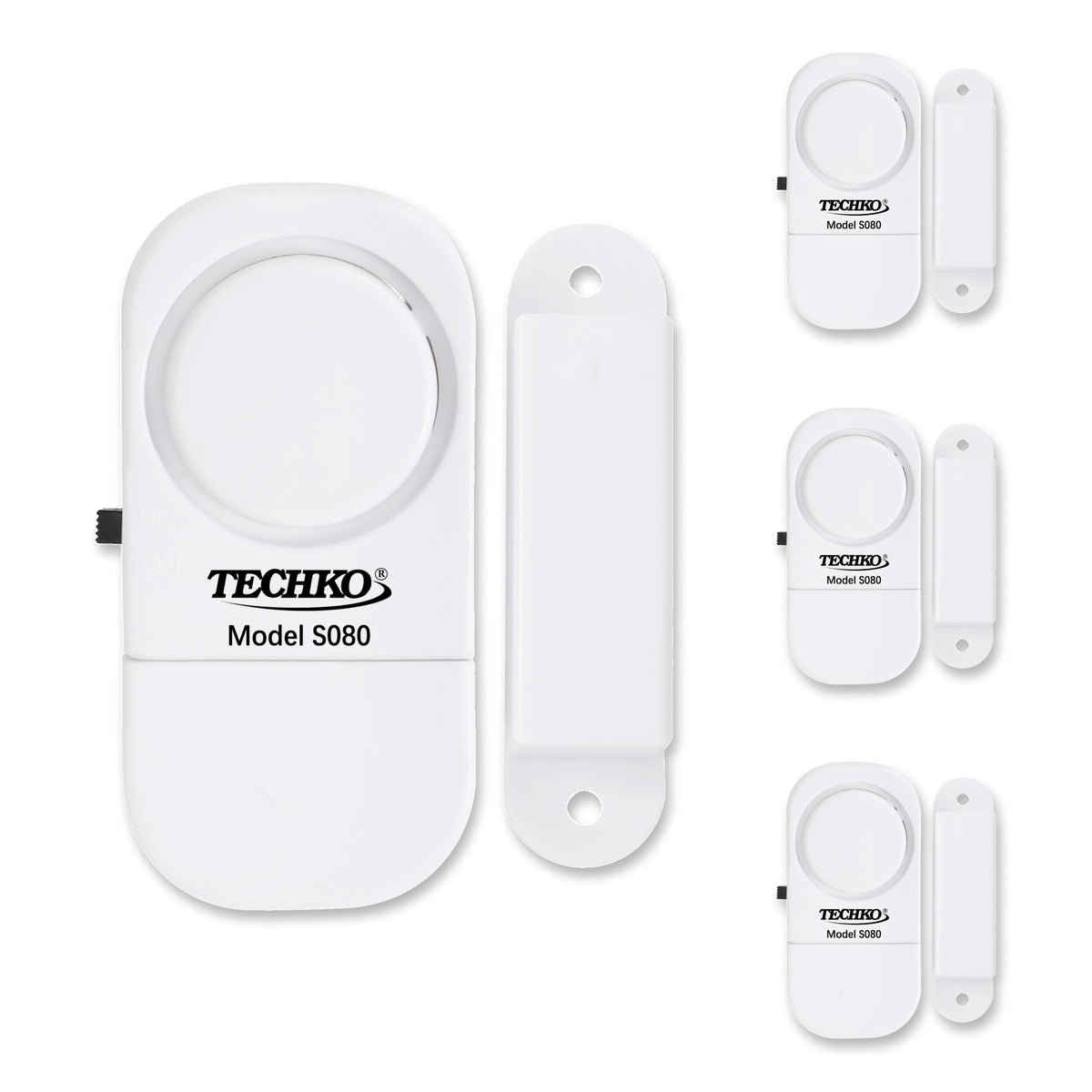 Techko Safety Entry S080 Magnetic Sensor Security Alarm