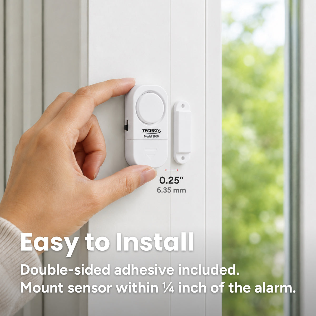 Techko Safety Entry S080 Magnetic Sensor Security Alarm