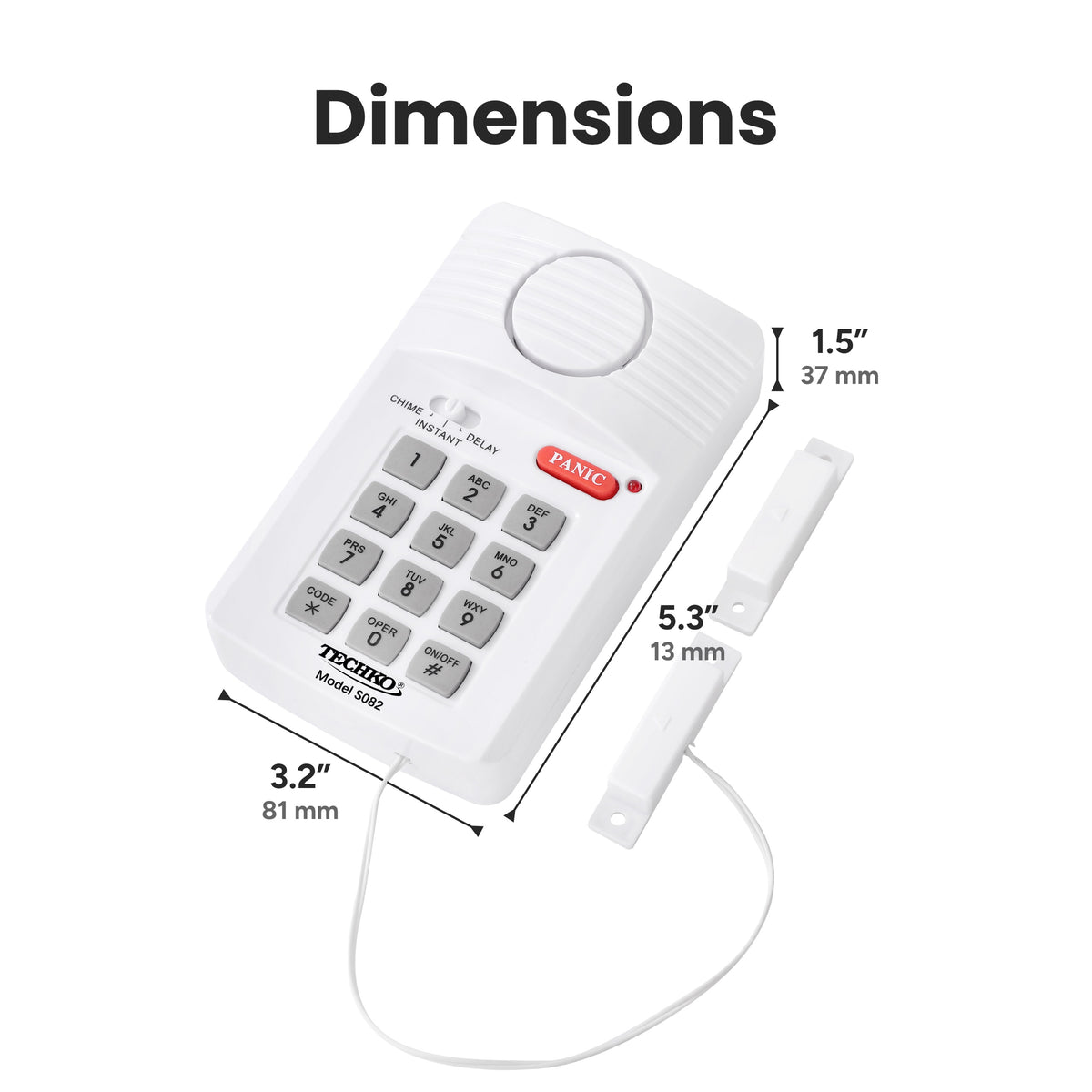 Techko Safety S082 Keypad Security Alarm