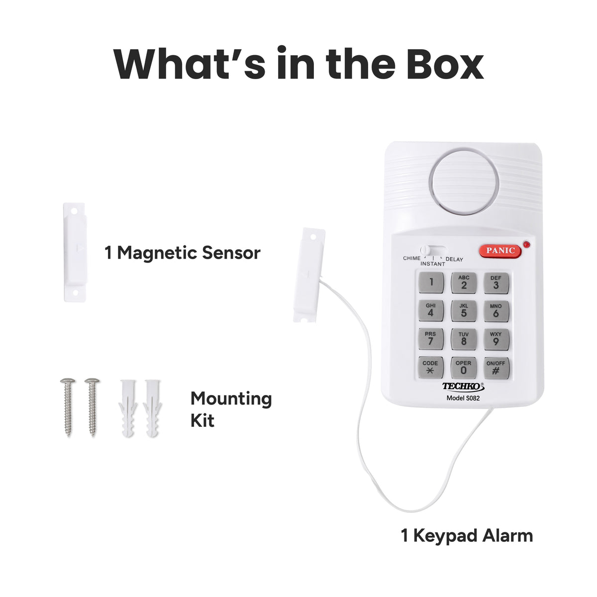 Techko Safety S082 Keypad Security Alarm