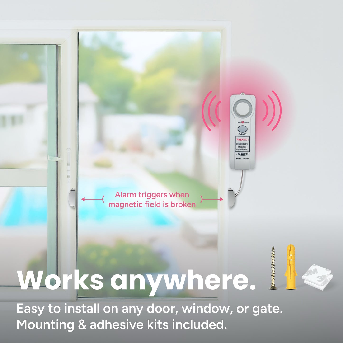 Safe Pool Alarm for Gates, Doors, Windows, and Sliding Doors