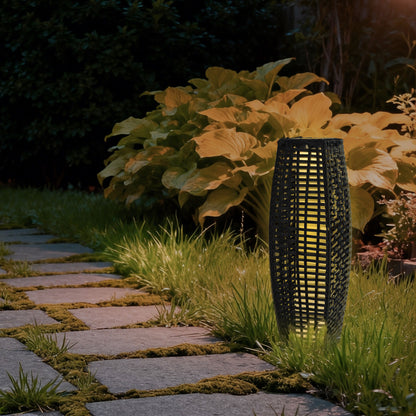 Outdoor Hikari Bamboo-Style Solar Floor Lamp