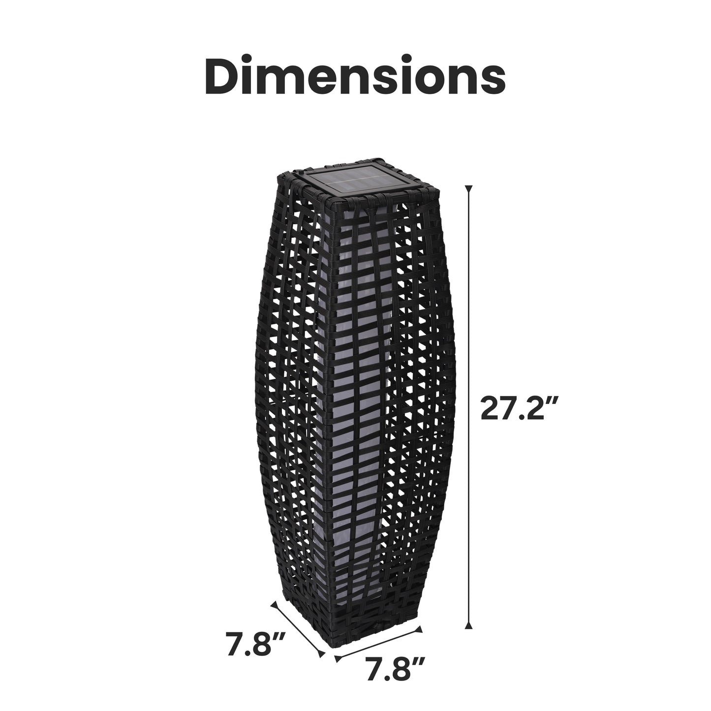 Outdoor Hikari Bamboo-Style Solar Floor Lamp