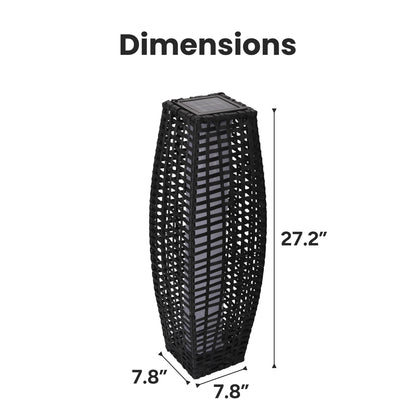 Outdoor Hikari Bamboo-Style Solar Floor Lamp