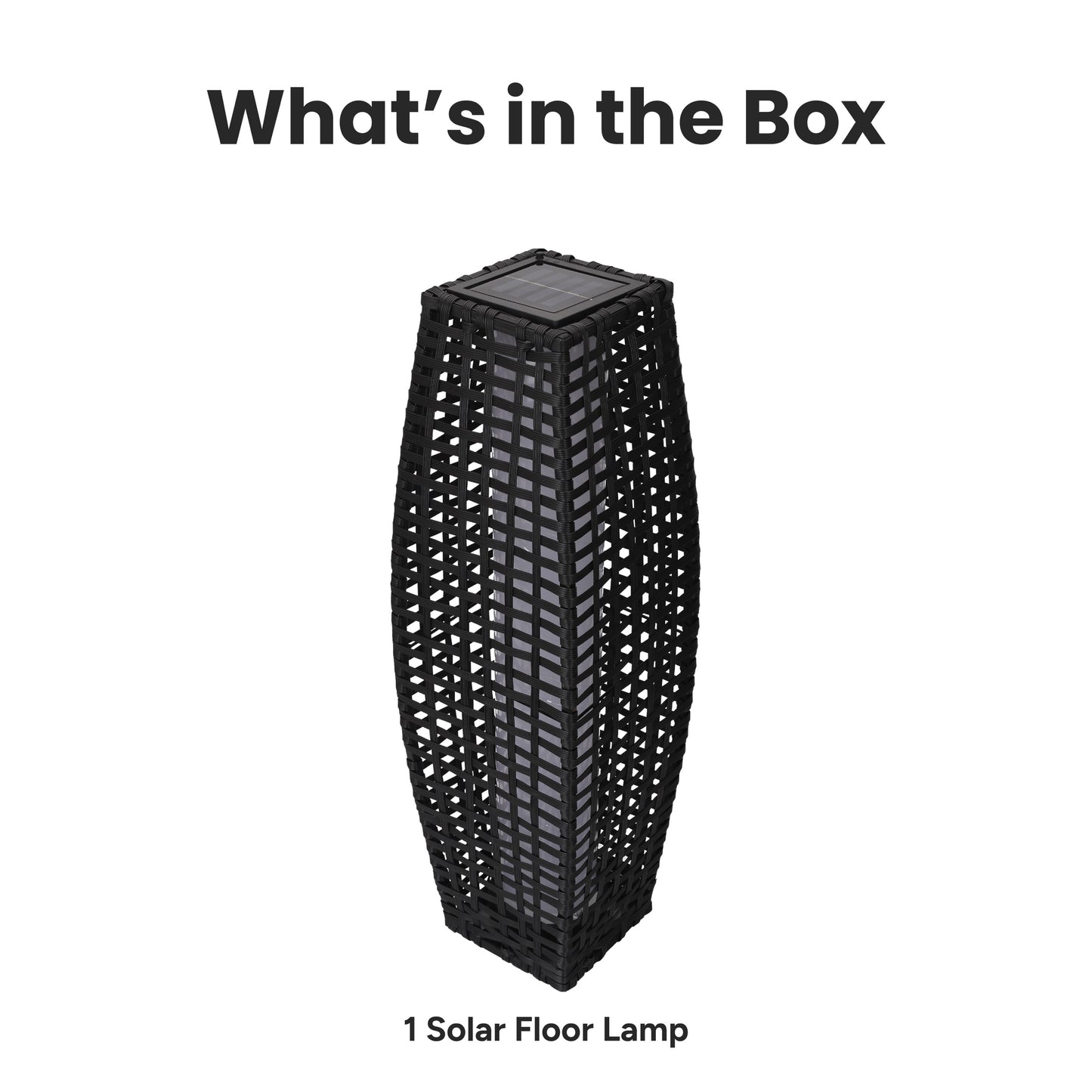 Outdoor Hikari Bamboo-Style Solar Floor Lamp