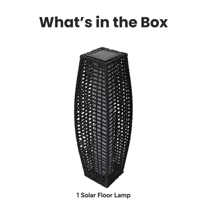 Outdoor Hikari Bamboo-Style Solar Floor Lamp