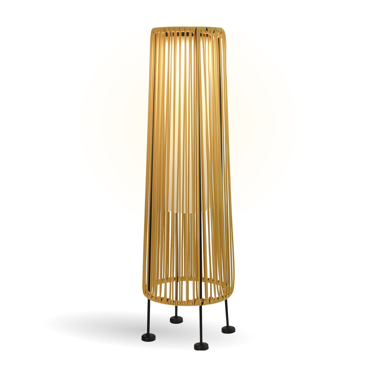 Indoor Outdoor Solar Takumi Bamboo-Style Floor Lamp