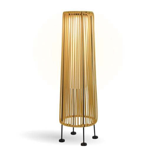 Indoor Outdoor Solar Takumi Bamboo-Style Floor Lamp
