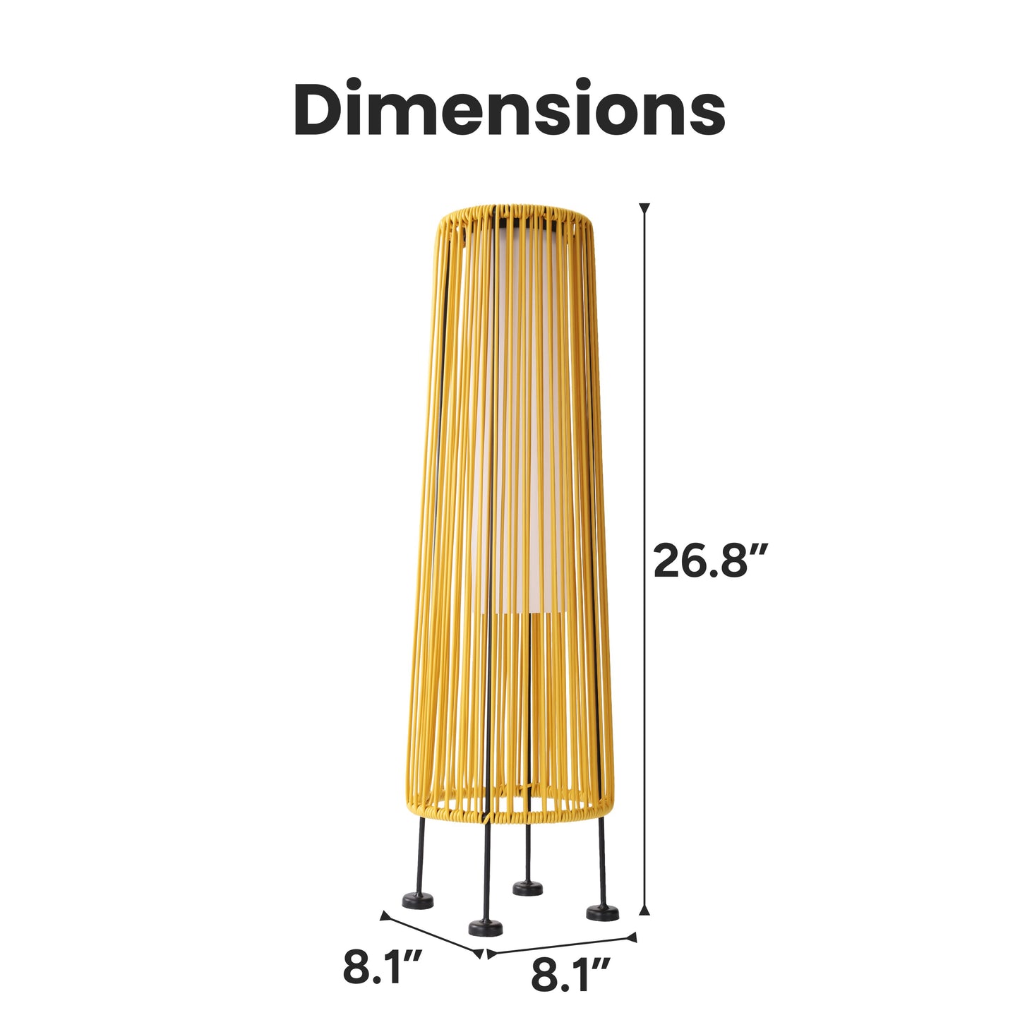 Indoor Outdoor Solar Takumi Bamboo-Style Floor Lamp
