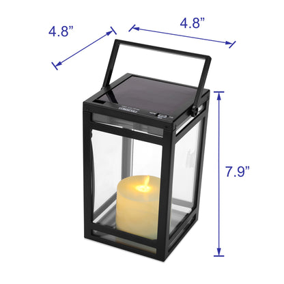 Solar Modern Candle Lantern with Handle