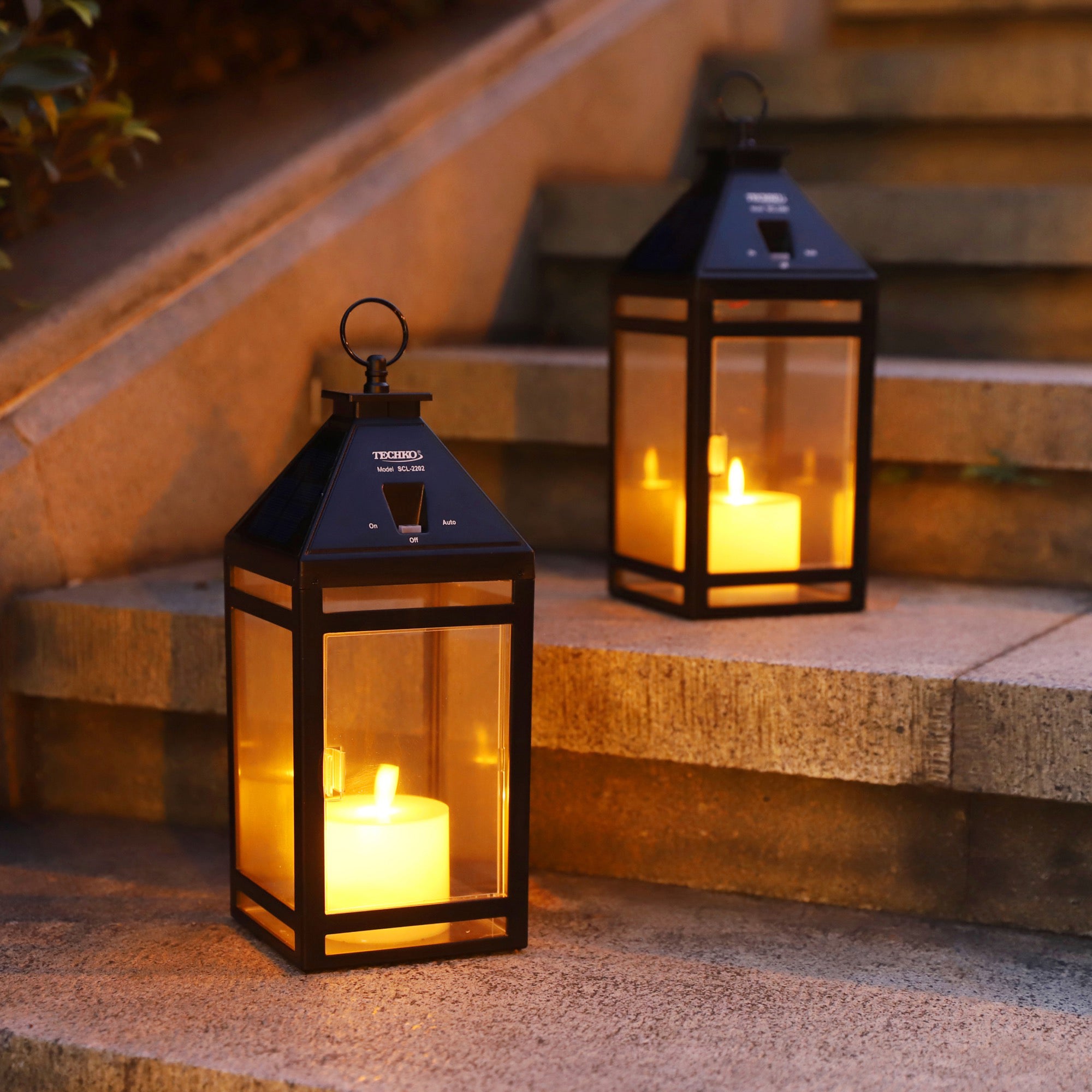 Solar store candle lantern