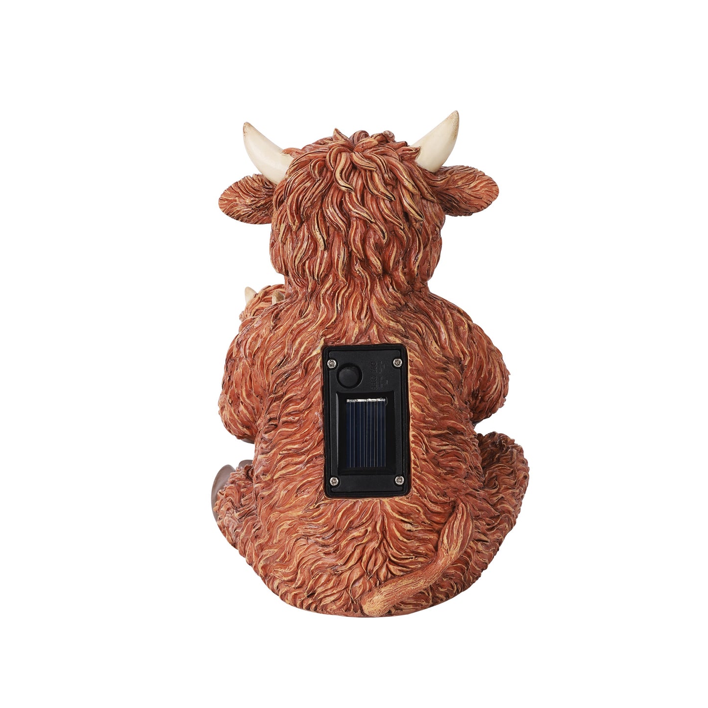 Meadow Mama & Calf Outdoor Solar Garden Statue with Integrated LED Lantern