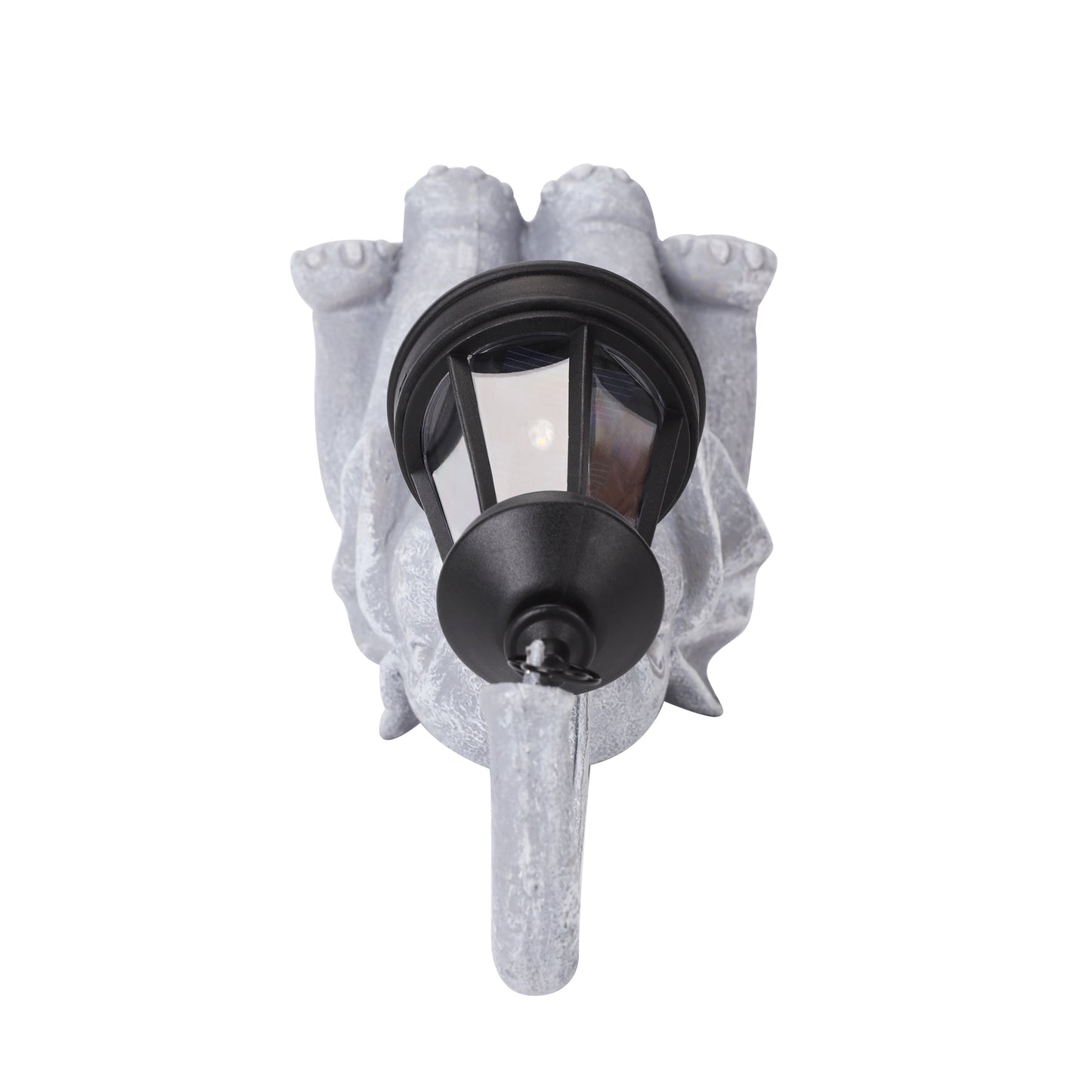 Sunny the Elephant Outdoor Solar Garden Statue with Integrated LED Lantern