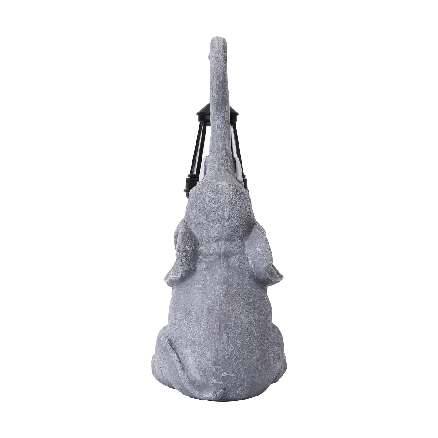 Sunny the Elephant Outdoor Solar Garden Statue with Integrated LED Lantern