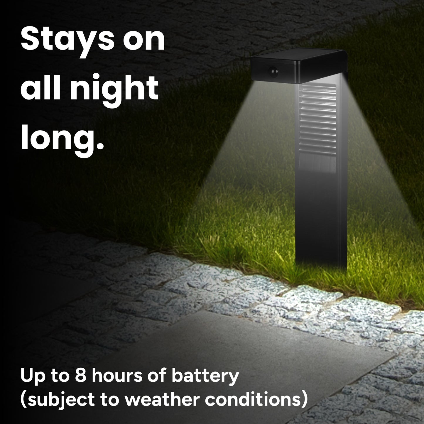 Techko Outdoor L-Shaped Solar Pathlight with Motion Sensor