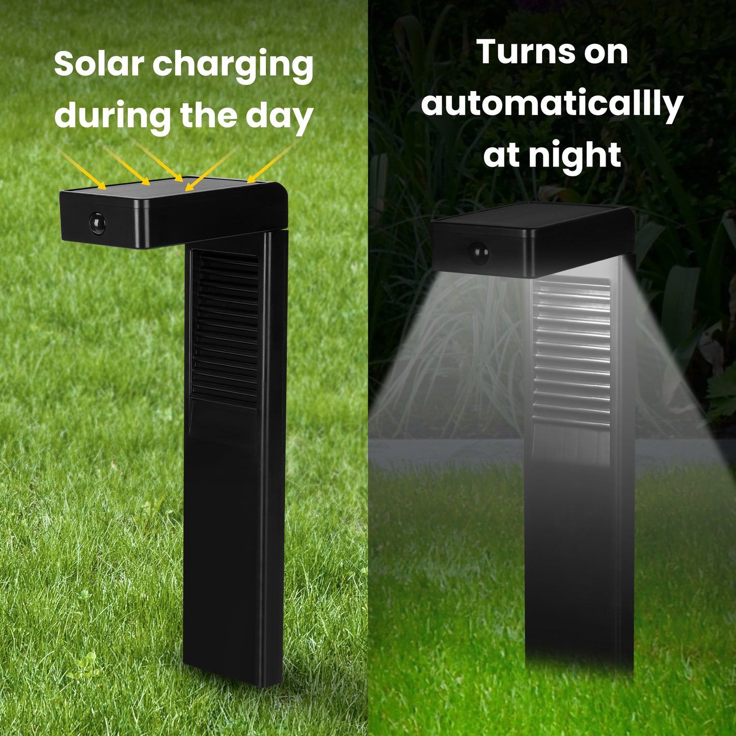 Techko Outdoor L-Shaped Solar Pathlight with Motion Sensor