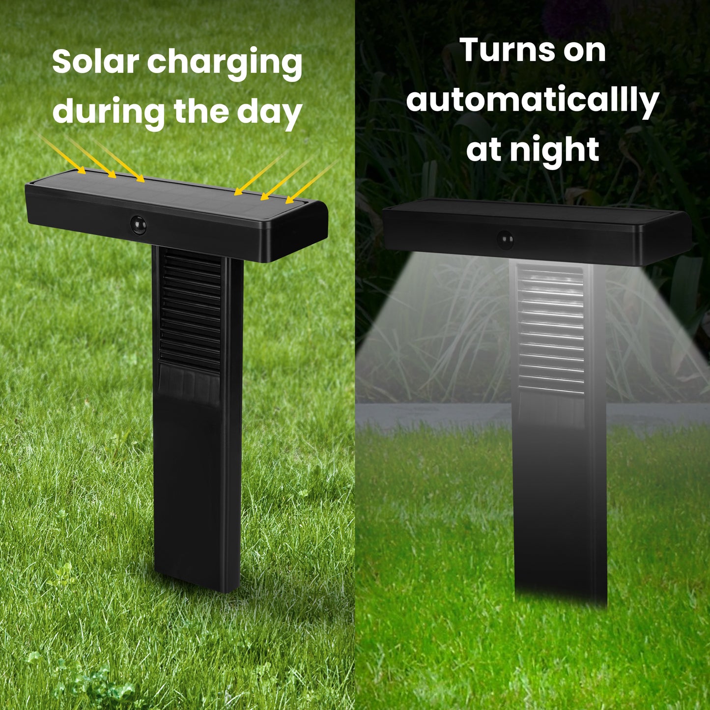 Techko Outdoor T-Shaped Solar Pathlight with Motion Sensor