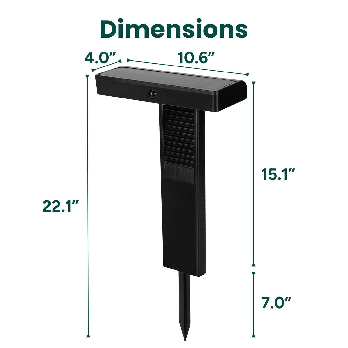 Techko Outdoor T-Shaped Solar Pathlight with Motion Sensor