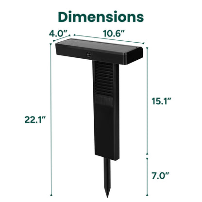Techko Outdoor T-Shaped Solar Pathlight with Motion Sensor