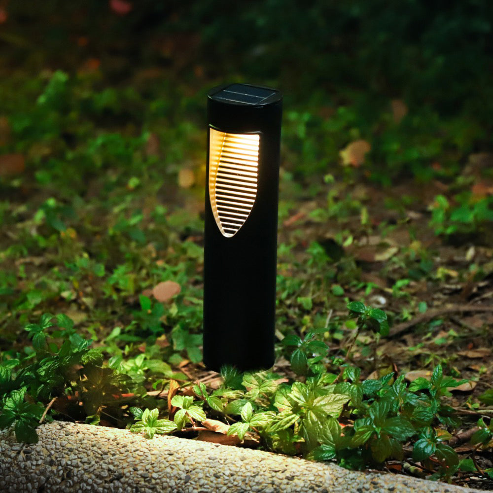 Outdoor Solar Cylinder Bollard Path Lights (2-pack)