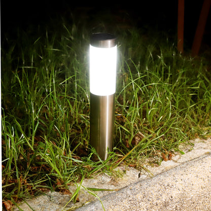 Techko Stainless Steel Outdoor Solar Bollard Path Lights (2-pack)