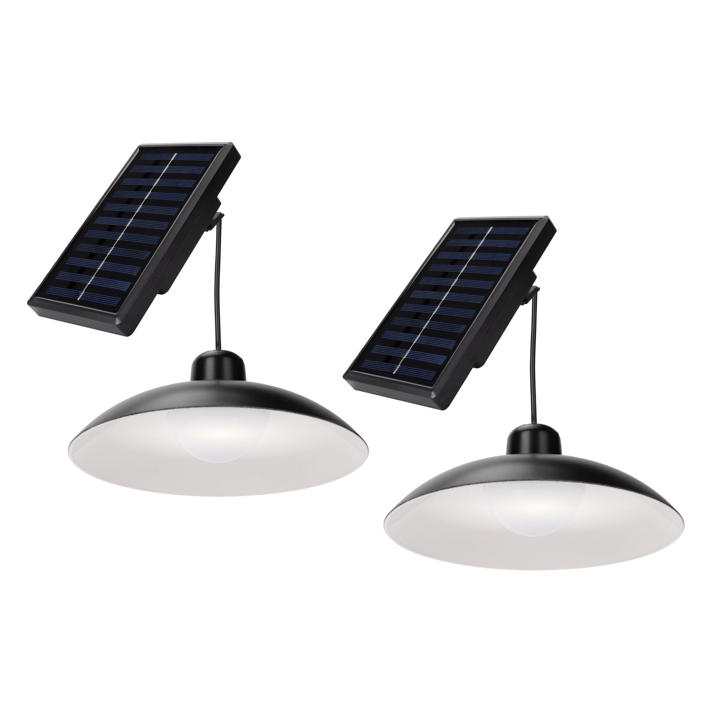 Techko Outdoor Solar Hanging Metal Pendant Utility Light (2-pack)