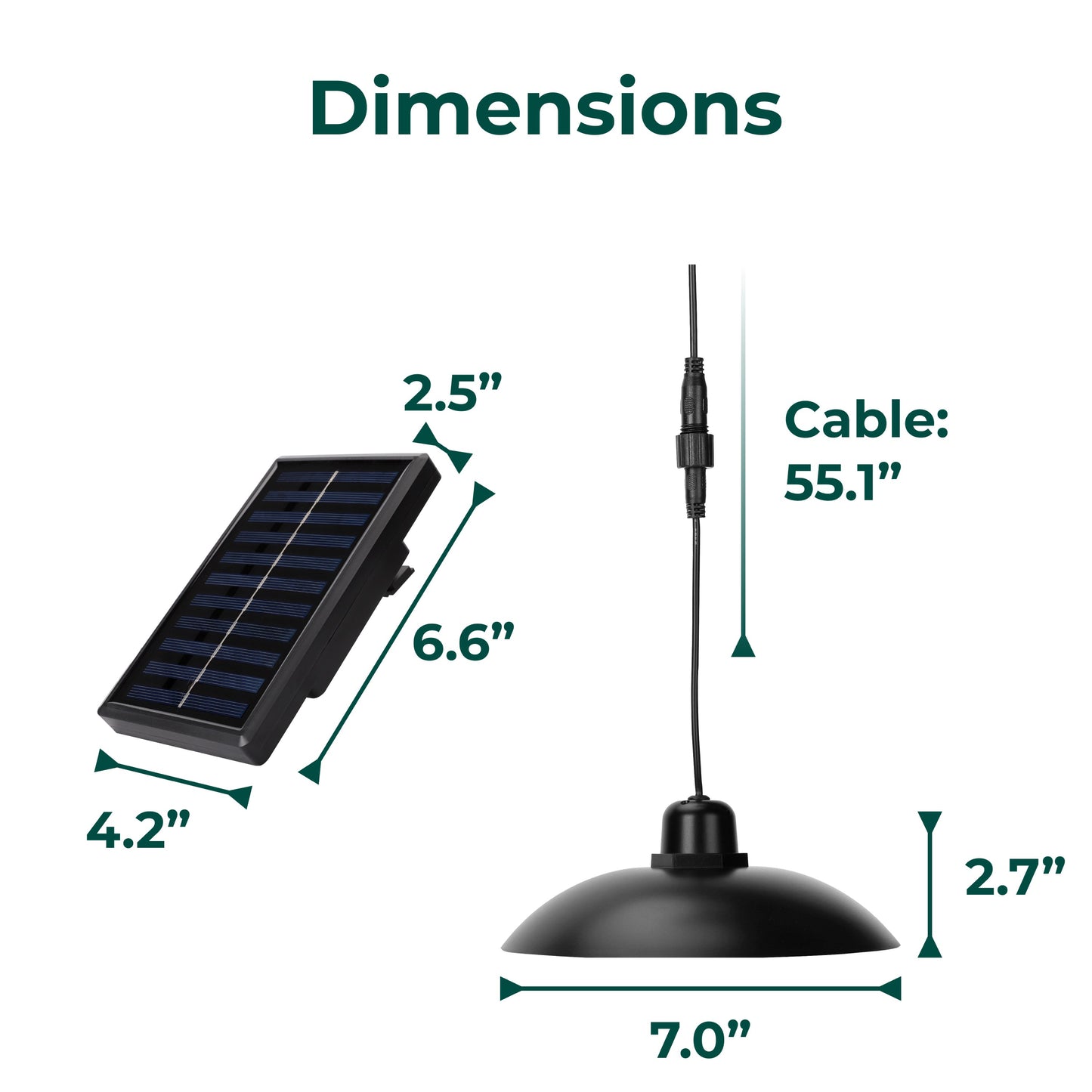 Techko Outdoor Solar Hanging Metal Pendant Utility Light (2-pack)