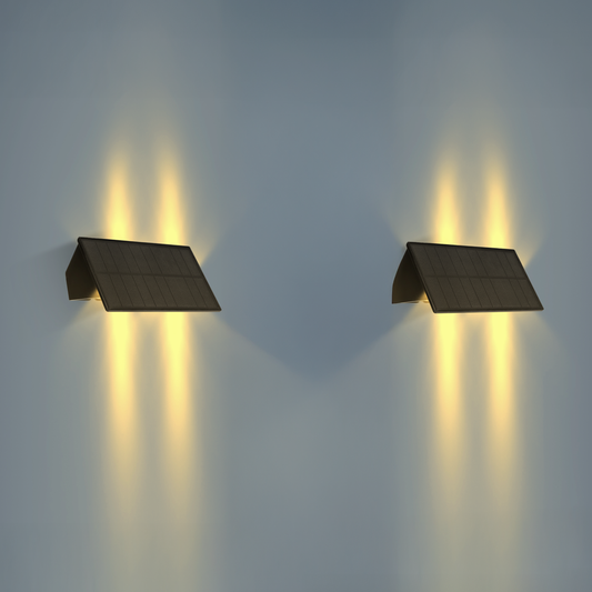 Solar Bi-Directional Minimal Wall Light (2-pack)