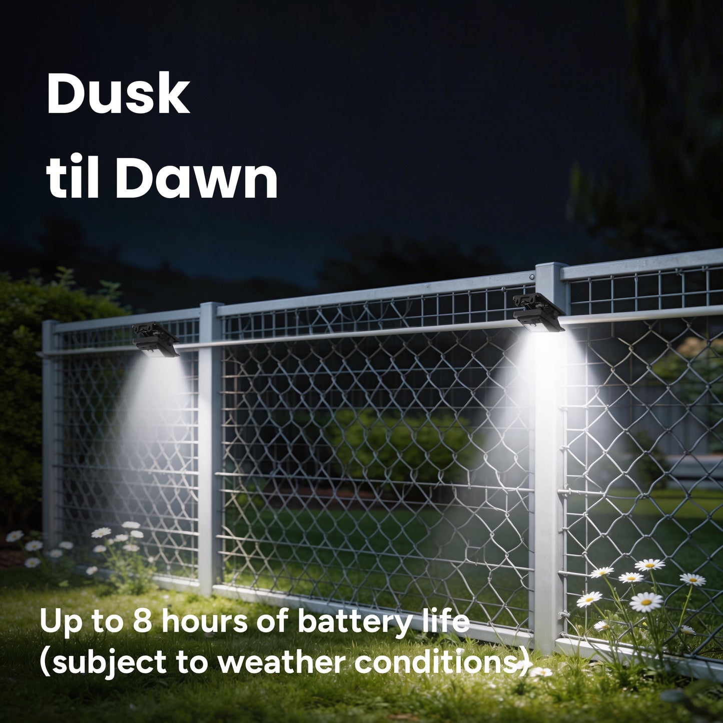 Outdoor Solar Large Clip-Anywhere Light with Motion Sensor (2-pack)