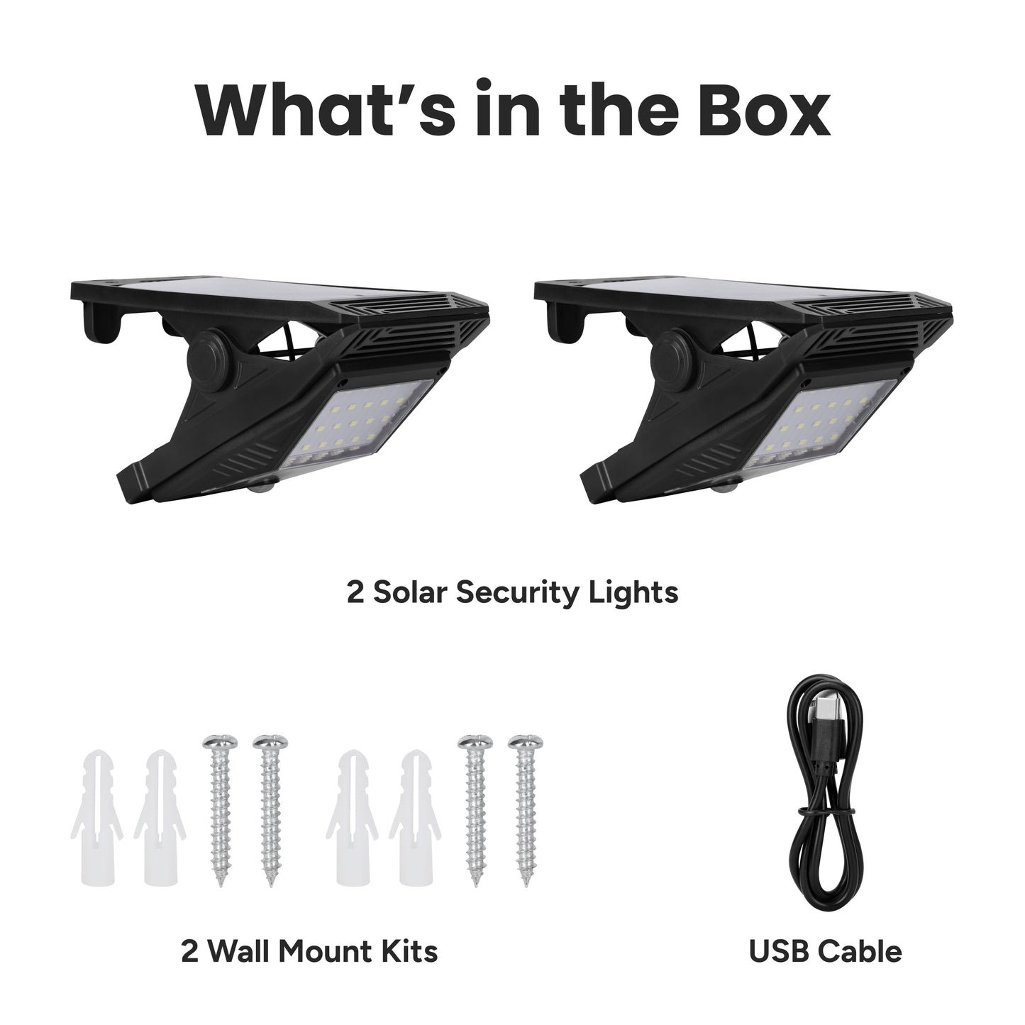 Outdoor Solar Large Clip-Anywhere Light with Motion Sensor (2-pack)