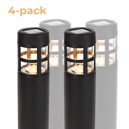 Solar Cylinder Bollard Lights – Small (4-pack)