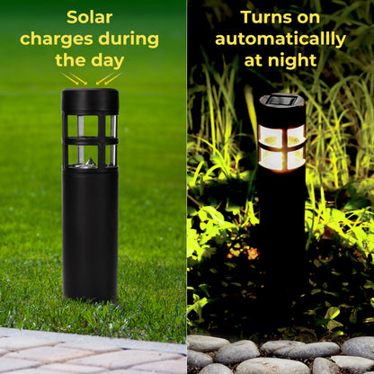 Solar Cylinder Bollard Lights – Small (4-pack)